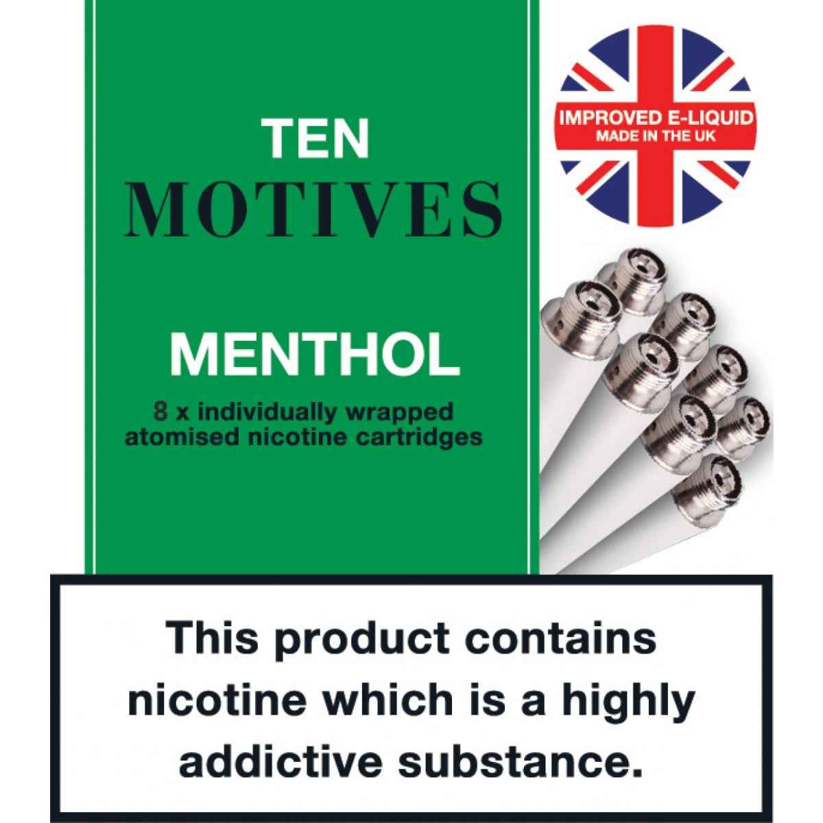 10 motives menthol disposable electronic cigarette 10 Motives Menthol Refills 16mg